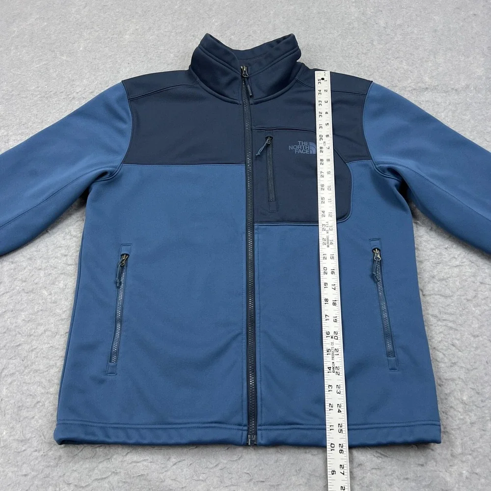 North Face Apex Risor Jacket Men's Medium Blue Full Zip Softshell Windwall Coat*